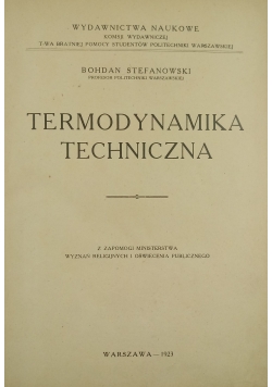 Termodynamika techniczna 1923 r