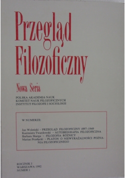 Przegląd filozoficzny, rocznik 1, nr. 1