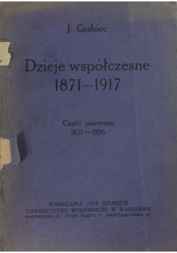 Dzieje współczesne 1871-1917, część 1 , 1918 r.