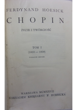 Chopin życie i twórczość ,1927r.