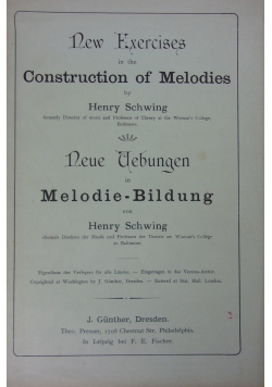 New Exercises in the Construction of Melodies