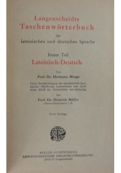 Lagenscheidts Taschenworterbuch, 1937r.