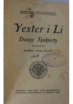 Yester i Li, 1920 r.