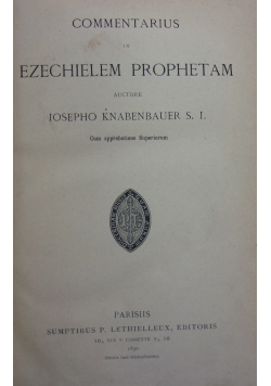 Commentarius in Ezechielem Prophetam, 1890 r.