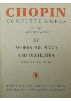 Chopin complete works XV