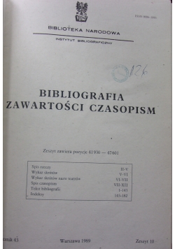Bibliografia zawartości czasopism Zeszyt od 10 do 12