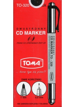 Marker do CD dwustronny czarny display 25 sztuk
