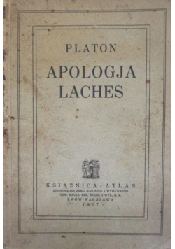 Platon - Apologja Laches, 1927 r.