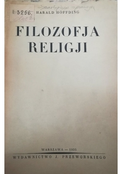 Filozofia religji, 1935 r.