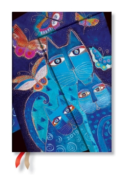 Kalendarz książkowy Blue Cats & Butterflies Midi Horizontal 2019