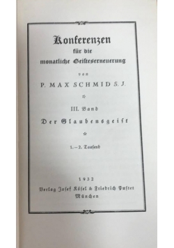 Konferenzen fur die monatliche geisteserneuerung, 1932 r.