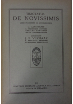 Tractatus de Novissimis,1935 r.