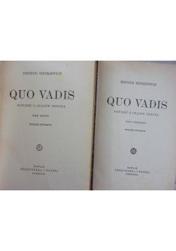 Quo Vadis, Tom 1 i 2, 1946 r.