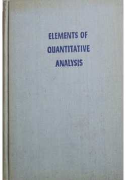 Elements of Quantitative Analysis