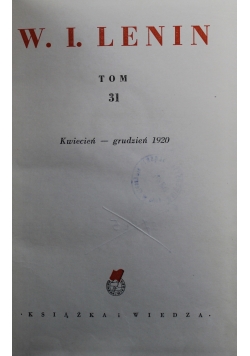 Działa Tom 32 Lenin