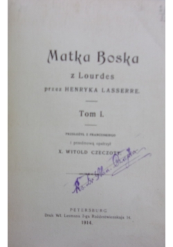 Matka boska z Lourdes, 1914r.
