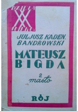 Mateusz Bigda Masło 1933 r.