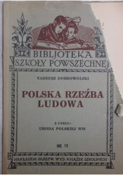 Polska rzeźba ludowa, 1933 r.
