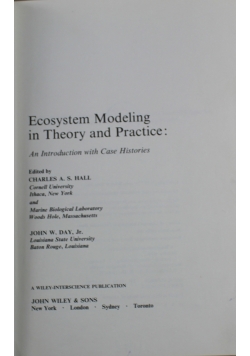 Ecosystems modeling in theory and practice