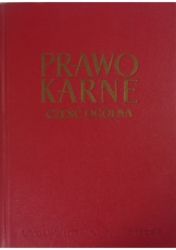 Prawo karne Część ogólna