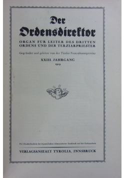 Der Ordensdirektor,1929r.