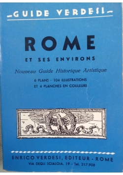 Rome et ses environs nouveau guide historique artistique