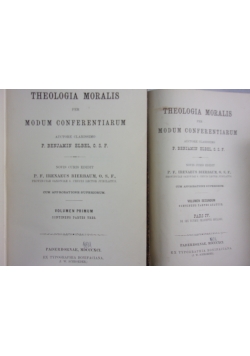 Theologia moralis per modum conferentiarum - 2 tomy - 1891r.