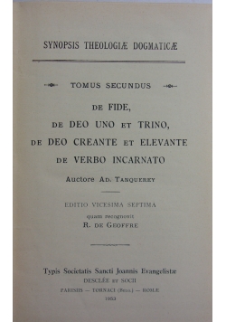 Synopsis Theologieae Dogmaticae