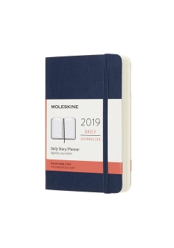 Kalendarz 2019 dzienny Moleskine 12M P  miękka oprawa, szafirowy