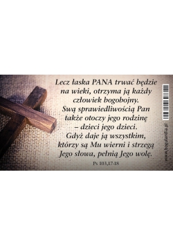 Magnes 17 na lodówkę Lecz łaska Pana trwać będzie