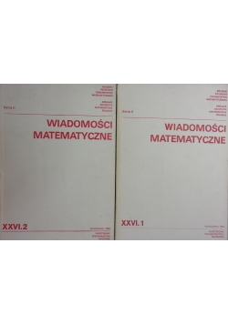 Wiadomości matematyczne, XXVI.1/2