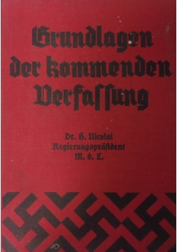 Grundlagen der fommenden Berfassung, 1933r.
