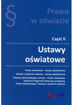 Prawo w oświacie Część 2 Ustawy oświatowe