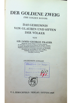 Der Goldene Zwieg 1928 r