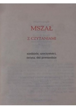 Mszał z czytaniami