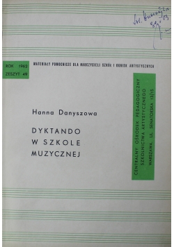 Dyktando w szkole Muzycznej