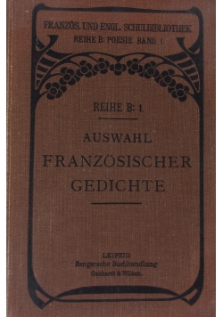 Auswahl Franzosischer Gedichte, 1907 r.