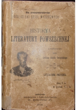History Literatury Powszechnej,1902r.