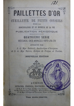 Paillettes Dor Cueillette de Petits Conseils 3 tomy 1879 r.