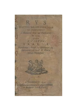 Rys  Bractwa miłosierdzia i banku pobożnego w Krakwie, 1814r