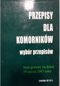 Przepisy dla komorników, wybór przepisów