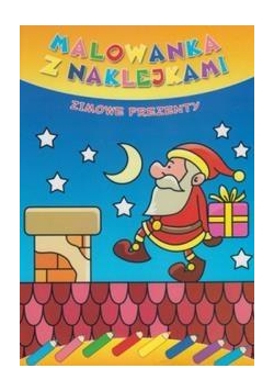 Malowanka z naklejkami. Zimowe prezenty