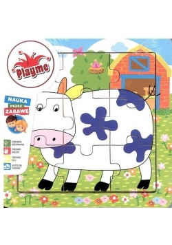 Puzzle drewniane małe Krowa