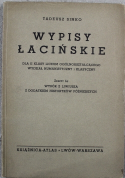 Wypisy Łacińskie 1938 r