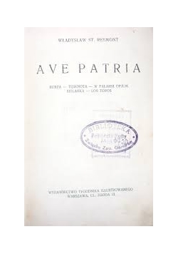 Ave Patria, 1932r.
