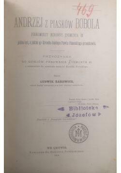 Andrzej z Piasków Bobola,1876 r.