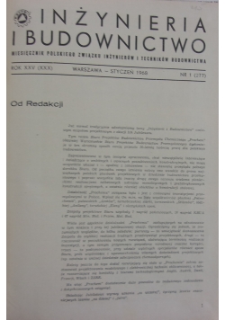 Inżynieria i budownictwo, miesięcznik nr.1-9