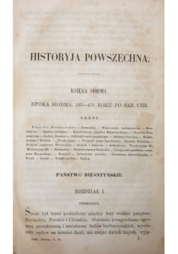 Historyja Powszechna ,Tom VIV ,1853 r.