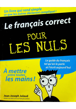 Le franccais correct pour les nuls