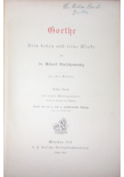 Goethe, 1904 r.
